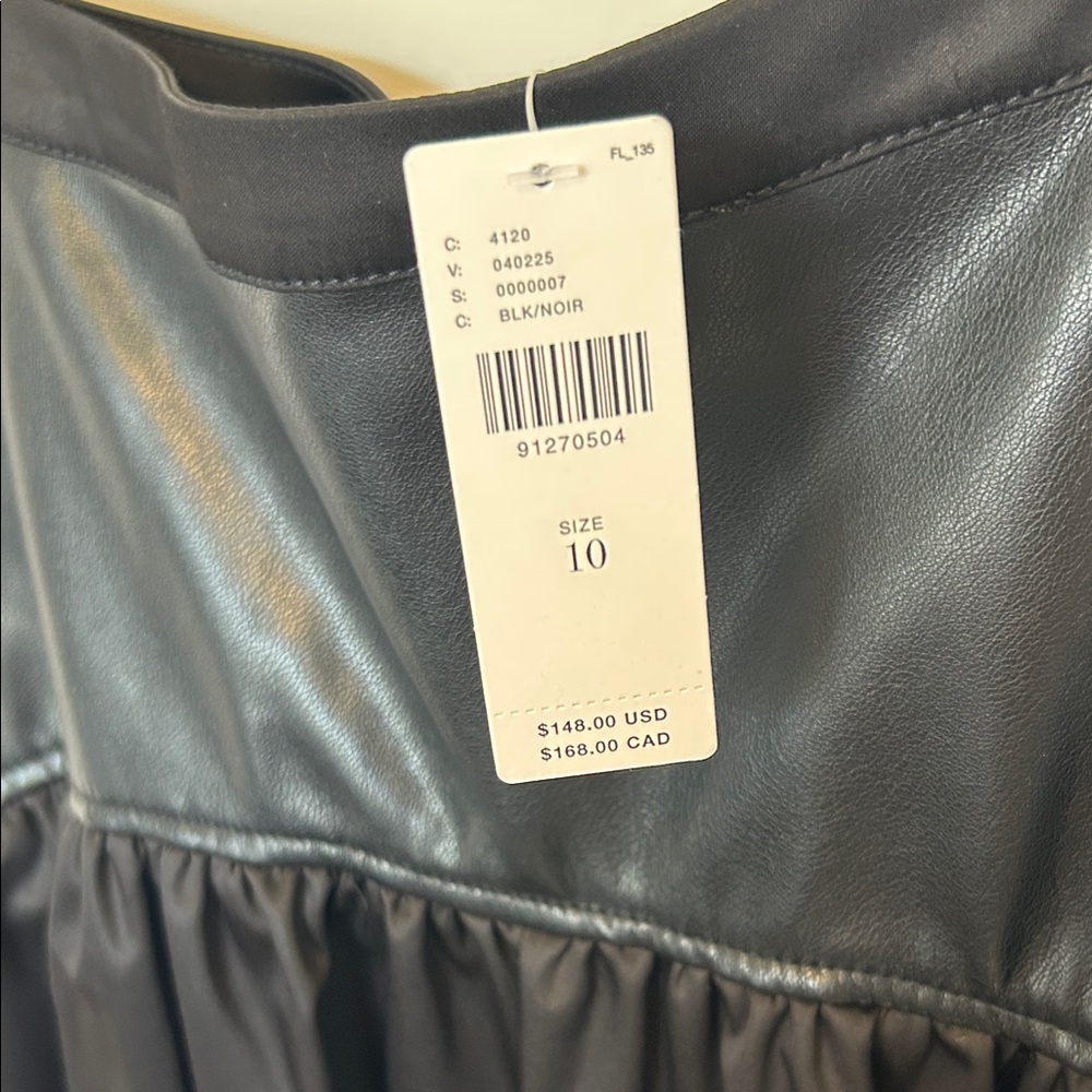 NWT Anthropologie Avec Les Filles Faux Leather Mini Skirt - Size 10 - Picture 5 of 7